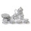 Porcelain tea set Eating Utensils 15pzs Daisy Pattern 2