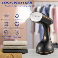 Handheld Garment Steamer Portable Fabric Steamer with Removable Water Tank Ideal for Home & Travel Use Black US Plug