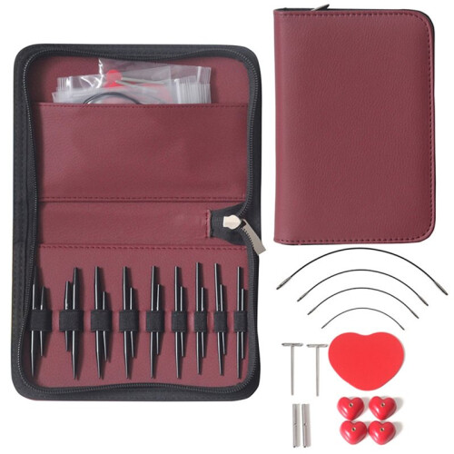 5+8 Sleeve Needles Aluminum Oxide Detachable Circular Needle Set Replaceable Cord Circular Needle Knitting Tool