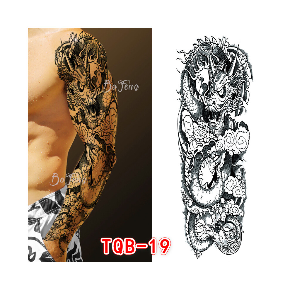 Hue-Grain (Tqb-19) Waterproof Fake Tattoo Stickers - Cute Letters