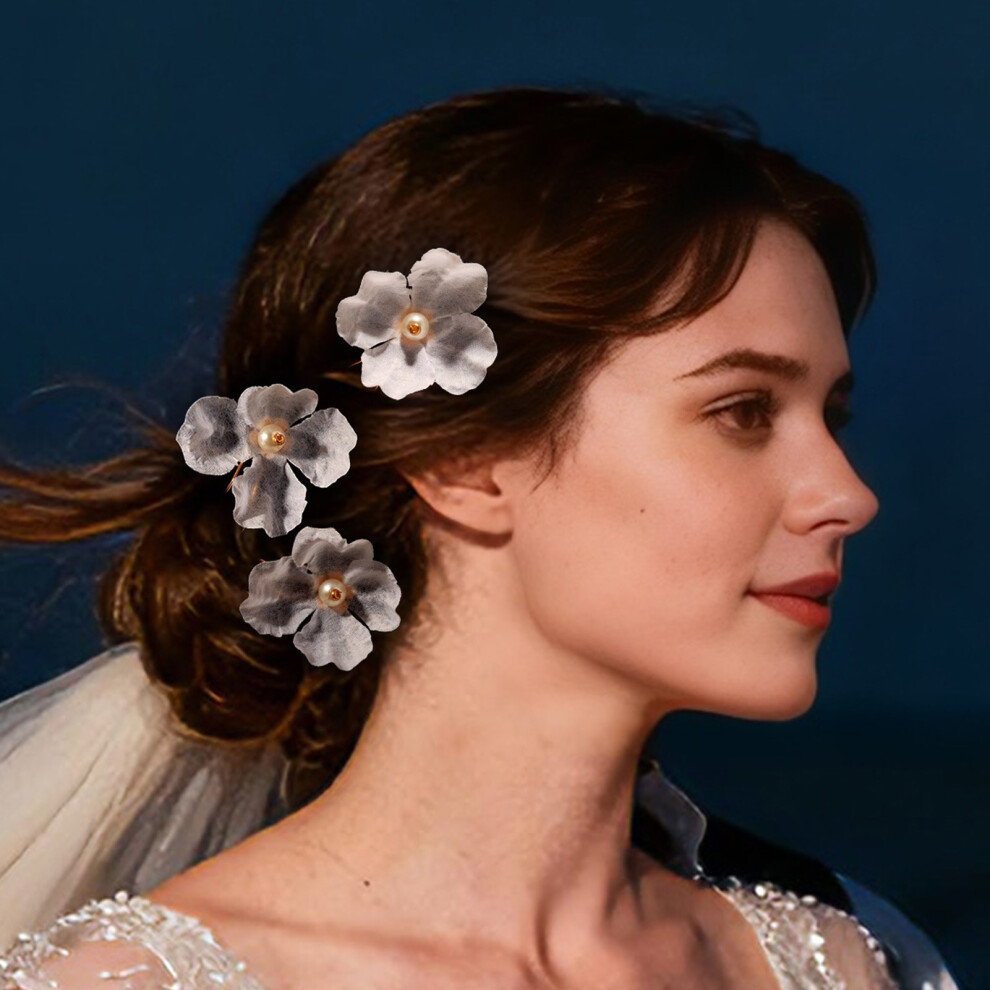 Hue-Grain 5Pcs Pearl U-Shape Bridal Hair Pins