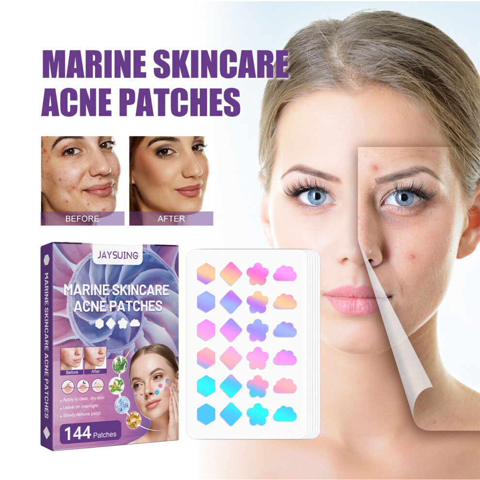 Hue-Grain 144Pcs Hydrocolloid Acne Patches For Skin Recovery