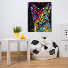 Colorful Cat Diy Oil Painting On Canvas For Home Office Wall Decoration Gift