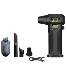 Souffleur D'Air Comprimé Électrique 130 000 Tr/Min avec 4 Vitesses Réglables, Lumière LED et Charge Rapide Rechargeable