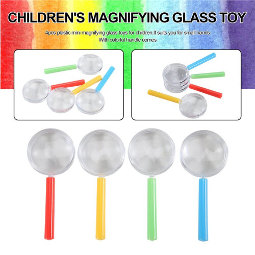 4 Stuks Plastic -Vergrootglas Kinderspeelgoed 1
