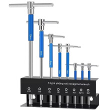 T-Handle Bicycle Hex Key Wrench Set 2-10mm CRV Steel Allen Key Bike Repair Tool for MTB Road Bike Maintenance Kit