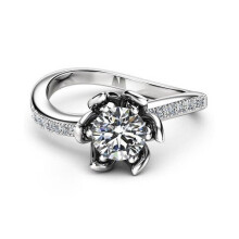 (white gold, 7) European American And Popular Winding Female Highgrade Wedding Engagement Ring Jewelry