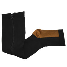 Compression Stockings Nylon Zipper Compression Sock Leg Knee Support Open Toe Preventing Varicose Veins Stretch Socks(Black)XXL