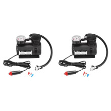 2X 12 V Kleine Autoreifen-Luftpumpe, Kabelgebundener Elektrischer Luftkompressor mit 6 Nadeln für Autos, Fahrräder, Motorräder, Kajaks