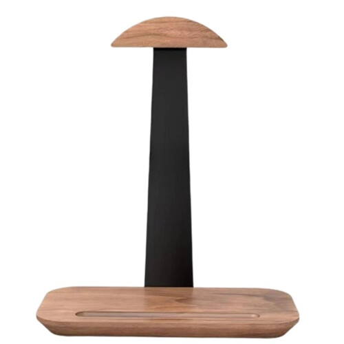 Supporto Universale per Cuffie In Legno DKSTINYE con Supporto In Lega di Alluminio e Portapenne