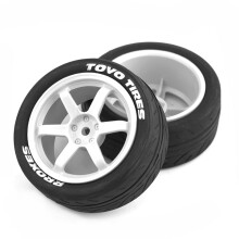 4PCS 1/10 RC Racing Car Tires Road Touring Drift Car Tyre Wheel for TT01 TT02 TA06 XV-01 PTG-2, Black