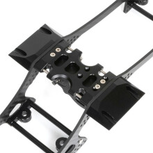 LCG Metal Skid Plate och Side Pedal Rock Slider för 1/10 RC Crawler Car Axial SCX10 Lower Center Of Gravity Chassis