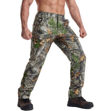 Jagd- Trekkinghosen wasserdicht 6 Taschen Tarnmuster L — herren softshell hose, braune trekkinghose