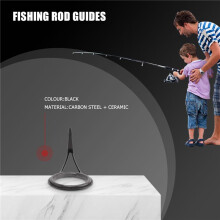 8 Pcs/Set Fishing Rod Guides Tip Fish 5-18Mm Dia Pole Repair Kit Rings Eyes Set Rings Frame