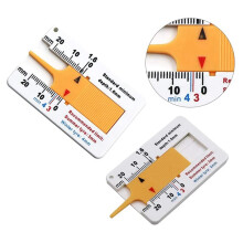 8 Stuks Band Loopvlak Dieptemeter 0-20 mm Auto Band Loopvlak Dieptemeter Remklauw Band Heerser Vernier Diepte Indicator