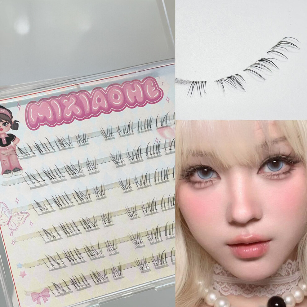 Dachuang Beauty (Six Rows) Black False Lashes - C Curl, Ultralight