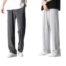 (Style B, 5XL) Mens Ice Lightweight Silk Pants With Straight Cut For Look Summer Casual