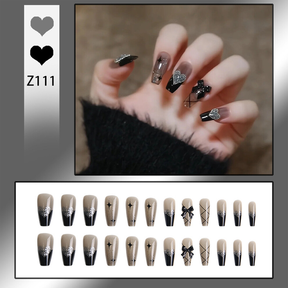Phui-Pet-Supplies (Jelly Glue Model) Glitter Fake Nails For Party & Wedding