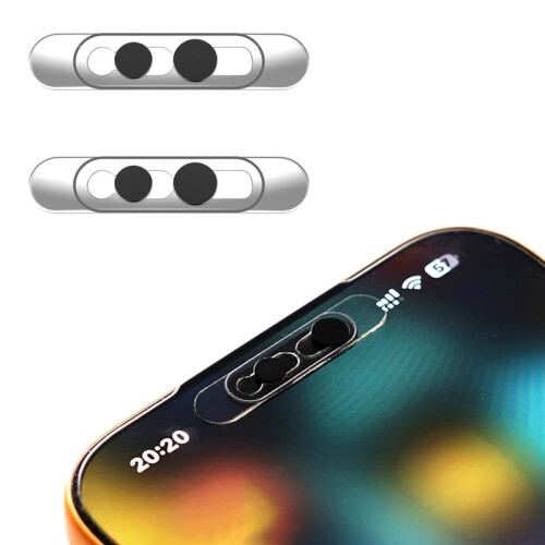 2 Pack Front Camera Privacy Cover, Transparent Material & Perfect Phone Fit ,Adhesive Lens Protector 2