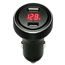 Carregador Rápido para Carro MFI 65W com Sistema Duplo Aprimorado Anti-Perda e Rastreador de Localização com Luz Ambiente Findmy Findhub