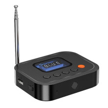 Récepteur Audio 6.0 2 en 1 avec Radio FM, Entrée Auxiliaire 3,5 mm, Adaptateur USB/Clé USB et Écran LCD pour Haut-Parleur, TV et PC