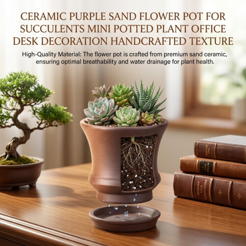 (A) Handcrafted Ceramic Mini Succulent Pot Desk Decor 1