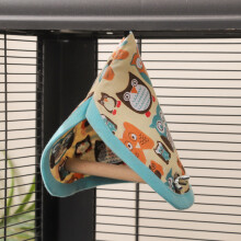 (Owl on white background) Durable Winter Bird Cage for Finches & Lovebirds
