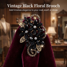 (B314 A) Vintage Glass Flower Brooch for Wedding Party