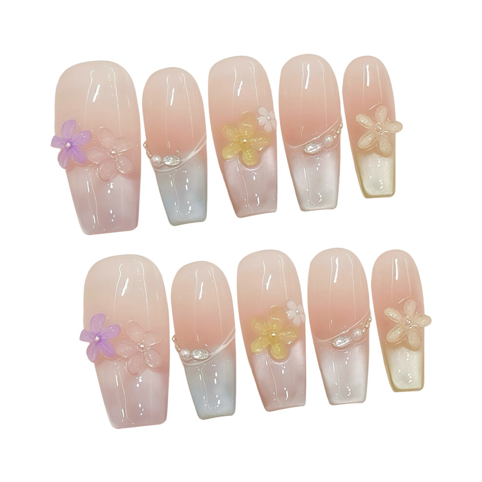 Dachuang Beauty (Middle Ladder) Cat Eye Press-On Nails, Chip-Proof & Smudge-Resistant