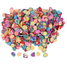 2000 Pieces 3D Fruit Flower Clay Slices for Slime, DIY Crafts, Nail Art Decorations