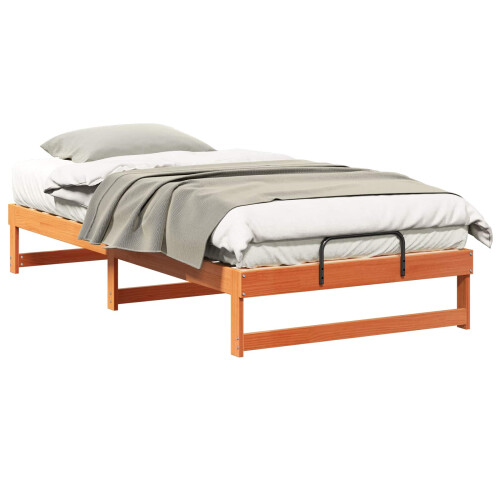 VidaXL vidaXL Bed Frame Brown 100 x 200 cm Solid Pine Wood 2