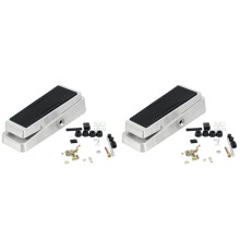 2X Gitaareffectpedaalbehuizing Voetpedaal Gewone Aluminium Doos voor Band DJ Gitaarliefhebber GEP-2 GEP2