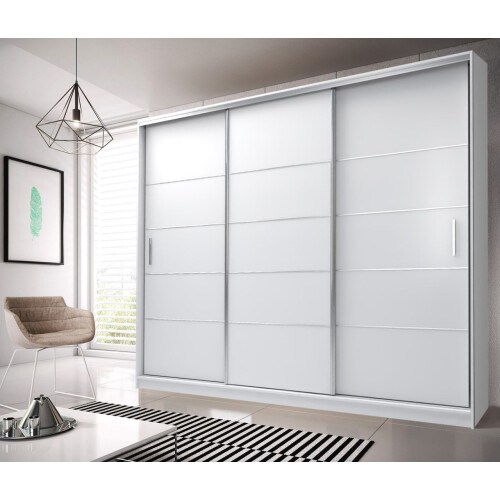 (250CM,White) FH LEXUS Modern Sliding Door Wardrobe