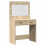 VidaXL vidaXL Dressing Table with Mirror Lights 3 pcs Brown Engineered Wood 4