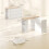 Homcom HOMCOM Vanity Table with 3-Tier Shelf and 6 Drawers, White 3