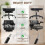 Homcom HOMCOM Big and Tall Office Chair with Lumbar Support, Black 6