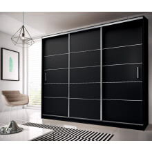 (250CM, Black) FH LEXUS Modern Sliding Door Wardrobe