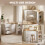 Homcom HOMCOM Vanity Table with 3-Tier Shelf and 6 Drawers, White 7