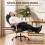 Homcom HOMCOM Big and Tall Office Chair with Lumbar Support, Black 8