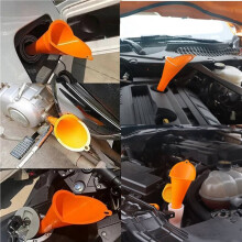 20 Pcs Automotive Funnels Set, Plastic Long Neck Oil Funnels, Snap Funnel,Right Angle FunnelsWide Mouth Fuel Funnels