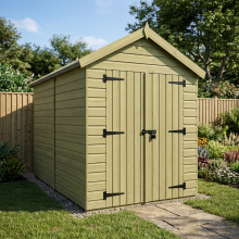 7 x 11 Apex Shed Tanalised (Double Door, No Windows)