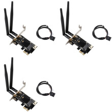 3X Desktop Wireless WiFi Network Card Adapter PCIe to M.2 Expansion Card Wifi Adapter M.2 NGFF