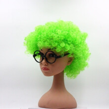 (Green)Explosion Head Colored Headgear Joker Wig For Kids Funny Performance Wig Props