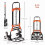 Homcom HOMCOM Heavy Duty Foldable Trolley on Wheels, Black and Orange 3