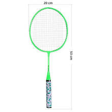 4X Badminton Rackets for Children,Shuttlecocks Racquet Sports Set with 4 Balls for Players Indoor Outdoor Sport Green