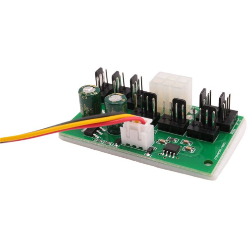 2Pcs Computer Case Miner Fan Speed Controller 8-Channel Fan Hub PWM High-Power Violent Fan Controller DC12V