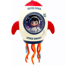 Electric Rocket Dancing Toy LED Lights Music Tummy  Toy for Toddlers 3 Years Old Interactive Gift