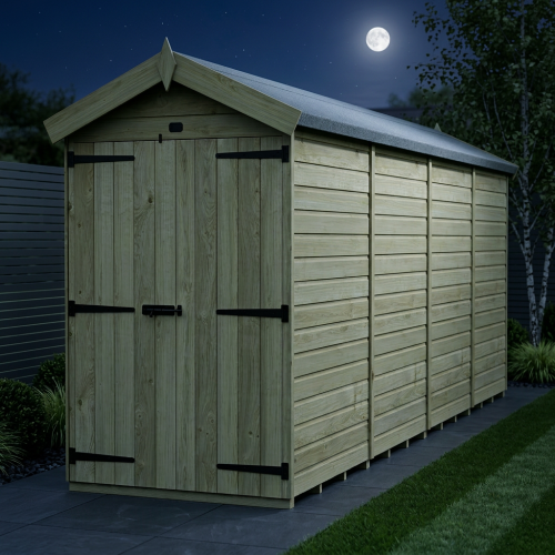 4 x 15 Apex Shed Tanalised (Double Door, No Windows) 2