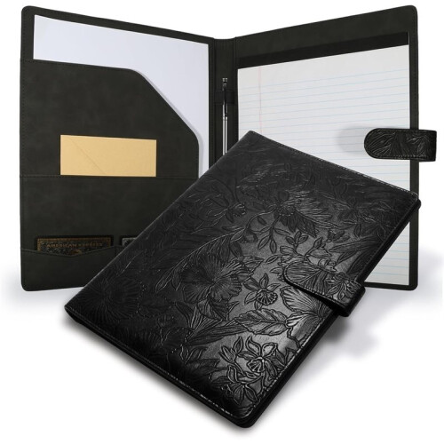 Porte-Documents Professionnel, Classeur en Similicuir Texturé Gaufré pour Bloc-Notes, Carnet de Notes et CV 1