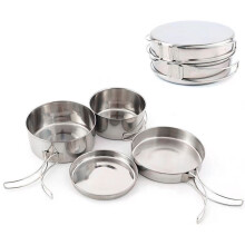 Lightweight 4-Piece Camping Cookware Set for 2-3 People
